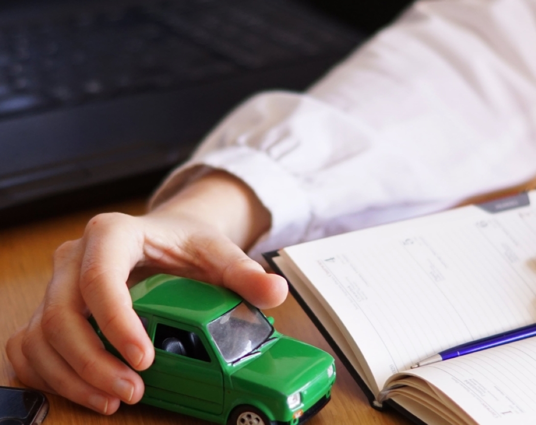 Person reviewing credit score on tablet